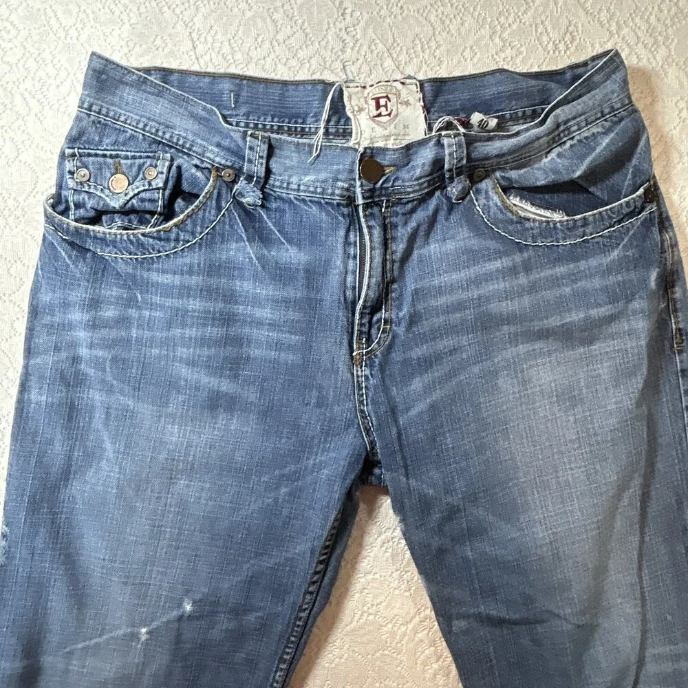 Division E Mens Distressed Embroidered Jeans Size 40x34 Los Angeles, USA Trend